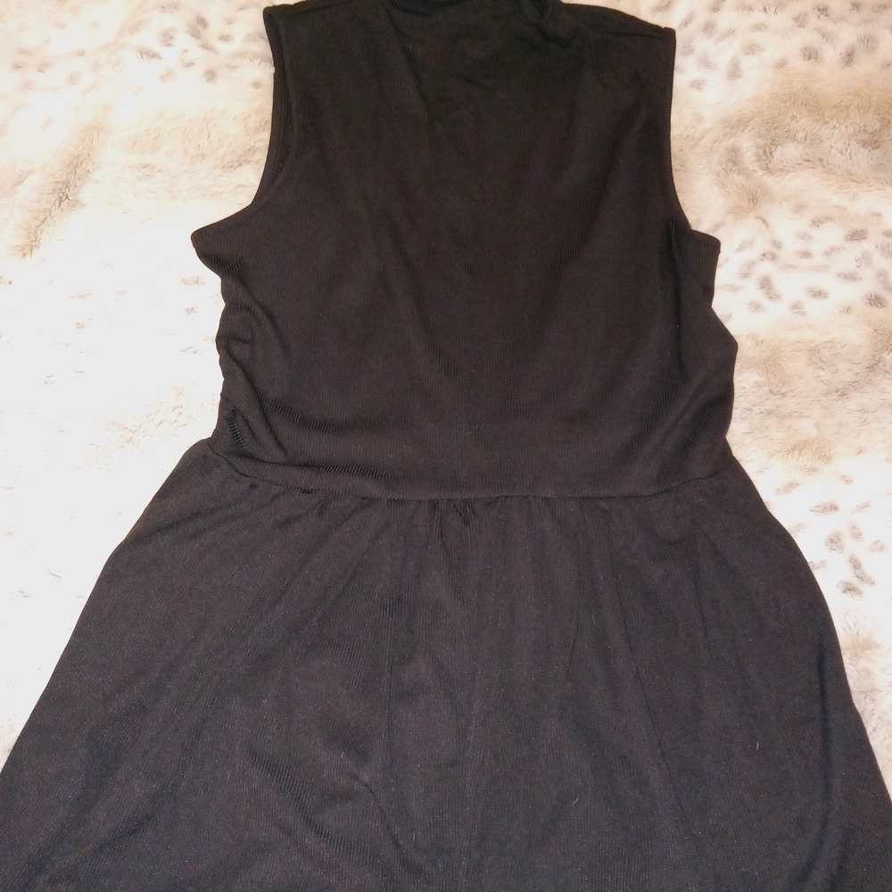Elegant Black Sleeveless Long Jumper/ Jumpsuit
